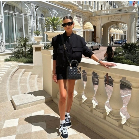 ZARA MAXI POCKET BOMBER JACKET BLACK NWT - Picture 7 of 13